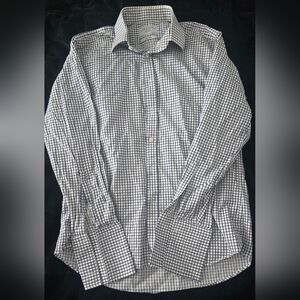 Charles Tyrwhitt Navy and White Check Shirt